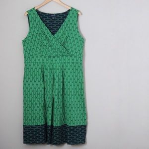 Lands’ End Banded Waist Fit & Flare Dress